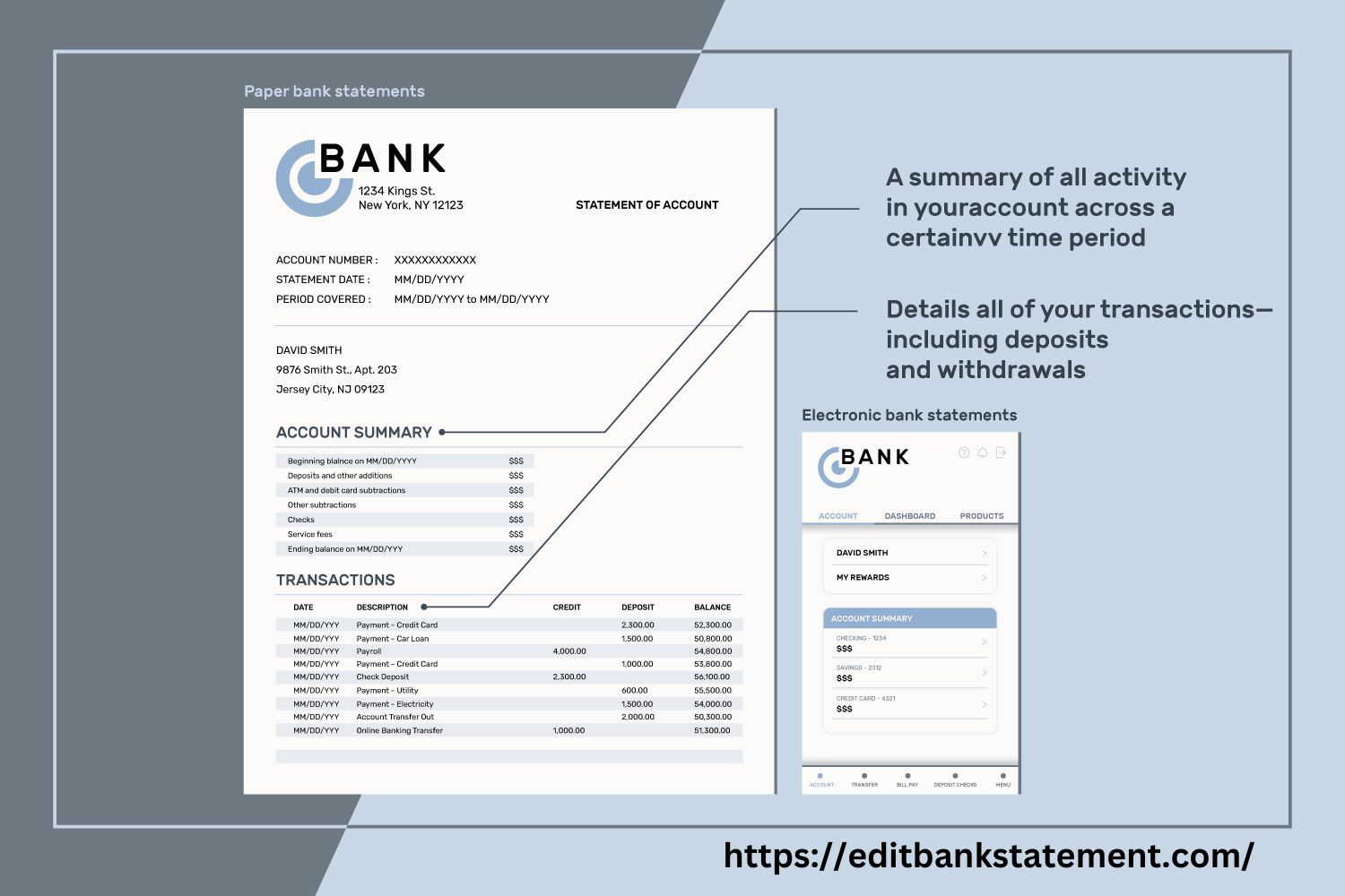 Manage and Edit Australia Bank Statement